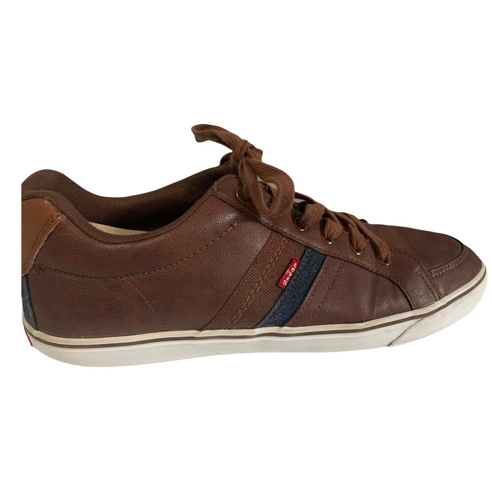 Levi's Turner‎ Nappa Brown Sneakers 11 Faux Leather Comfort Cushion